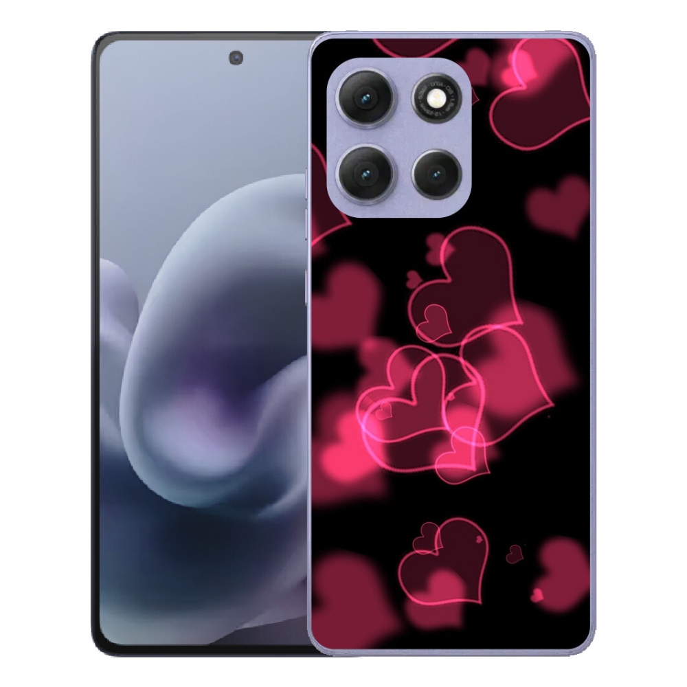 Gélový obal mmCase na Motorola Moto G86 Power 5G – červené srdiečka