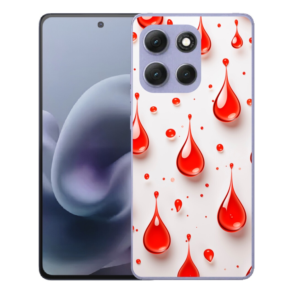 Gélový obal mmCase pre Motorola Moto G86 Power 5G – červené kvapky