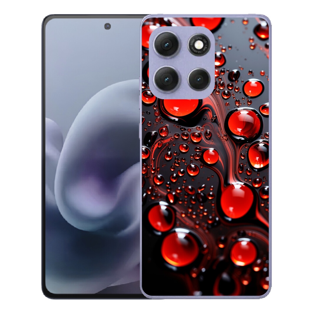 Gélový obal mmCase pre Motorola Moto G86 Power 5G – červené kvapky 2