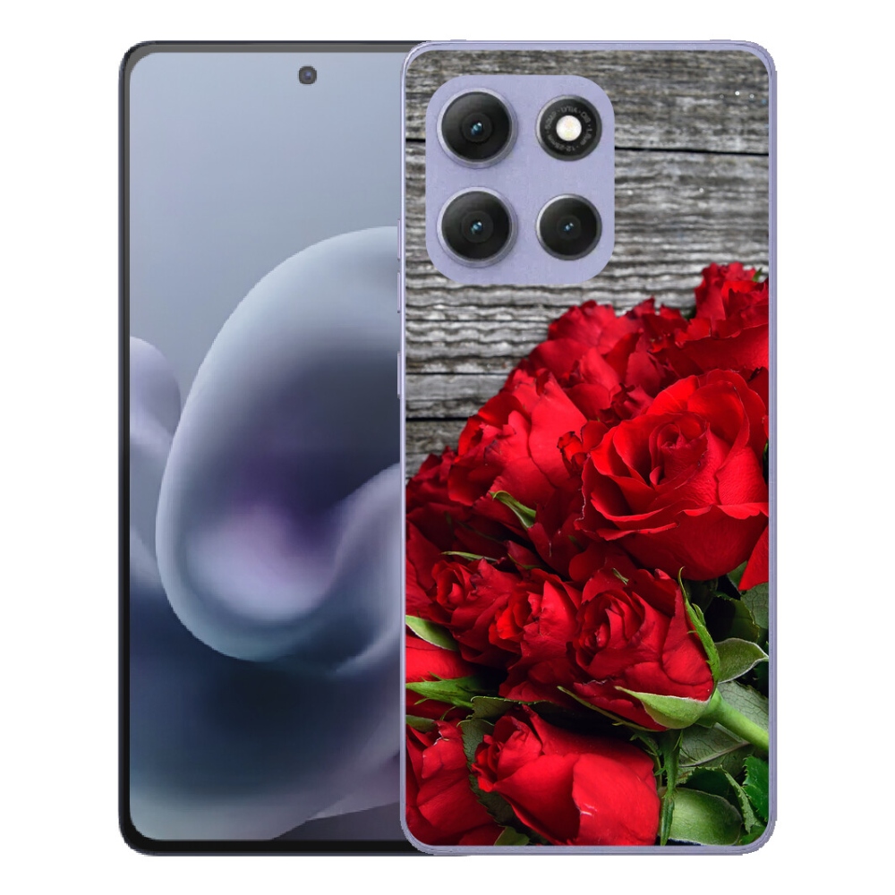 Gélový obal mmCase pre Motorola Moto G86 Power 5G – červené ruže
