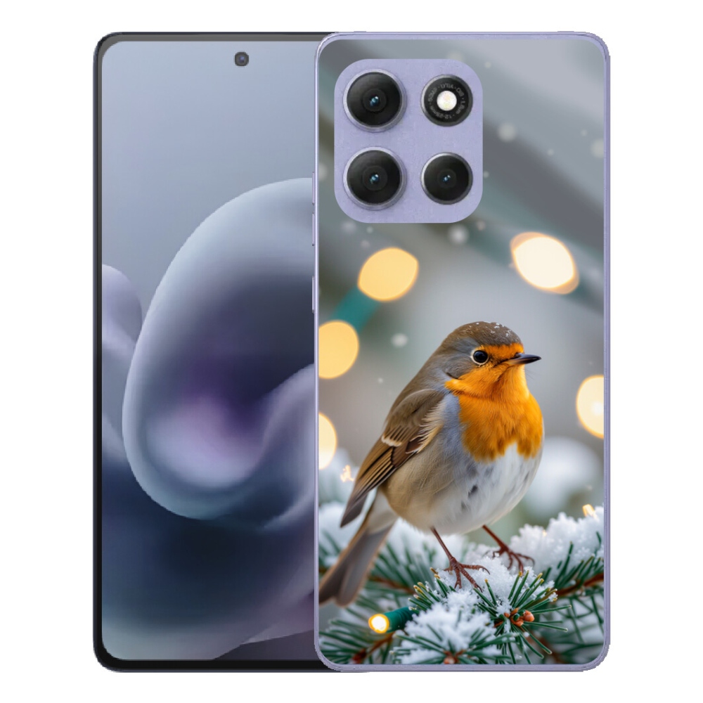 Gélový obal mmCase pre Motorola Moto G86 Power 5G – červenka v zime