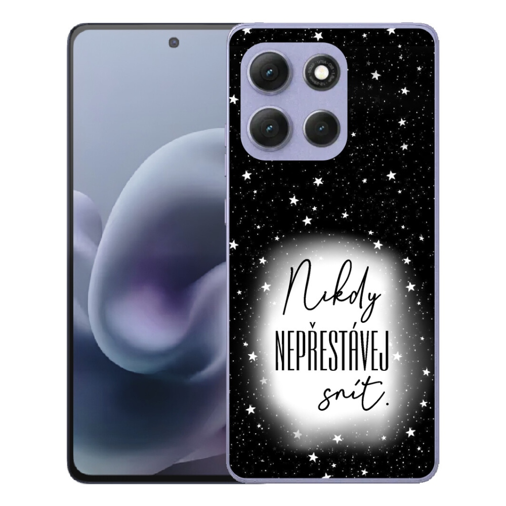 Gélový obal mmCase pre Motorola Moto G86 Power 5G – citát 1 na čierno-bielom pozadí