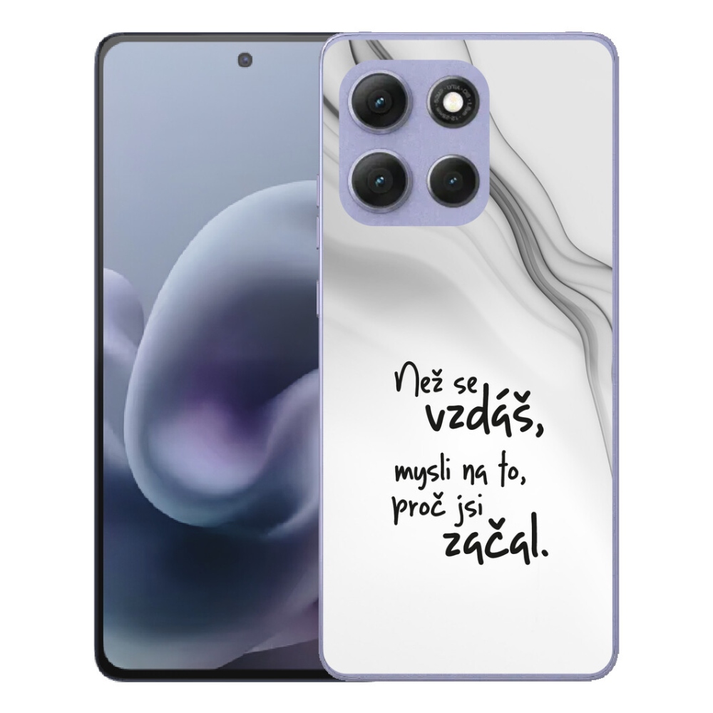 Gélový obal mmCase pre Motorola Moto G86 Power 5G – citát 2 na bielom pozadí