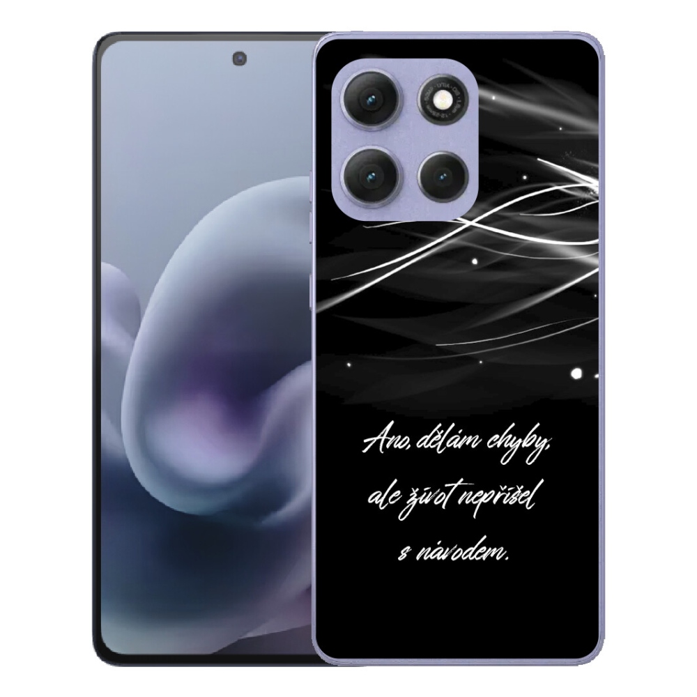 Gélový obal mmCase pre Motorola Moto G86 Power 5G – citát na čiernom pozadí