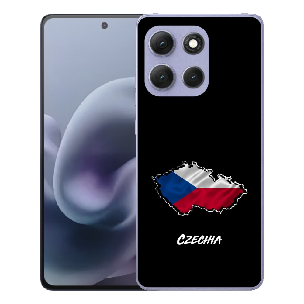Gélový obal mmCase pre Motorola Moto G86 Power 5G – Česko, čierne pozadie