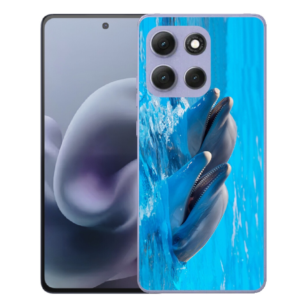 Gélový obal mmCase na Motorola Moto G86 Power 5G – delfíny