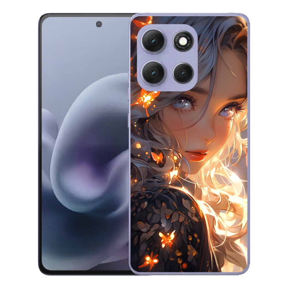 Gélový obal mmCase na Motorola Moto G86 Power 5G – dievča a motýle