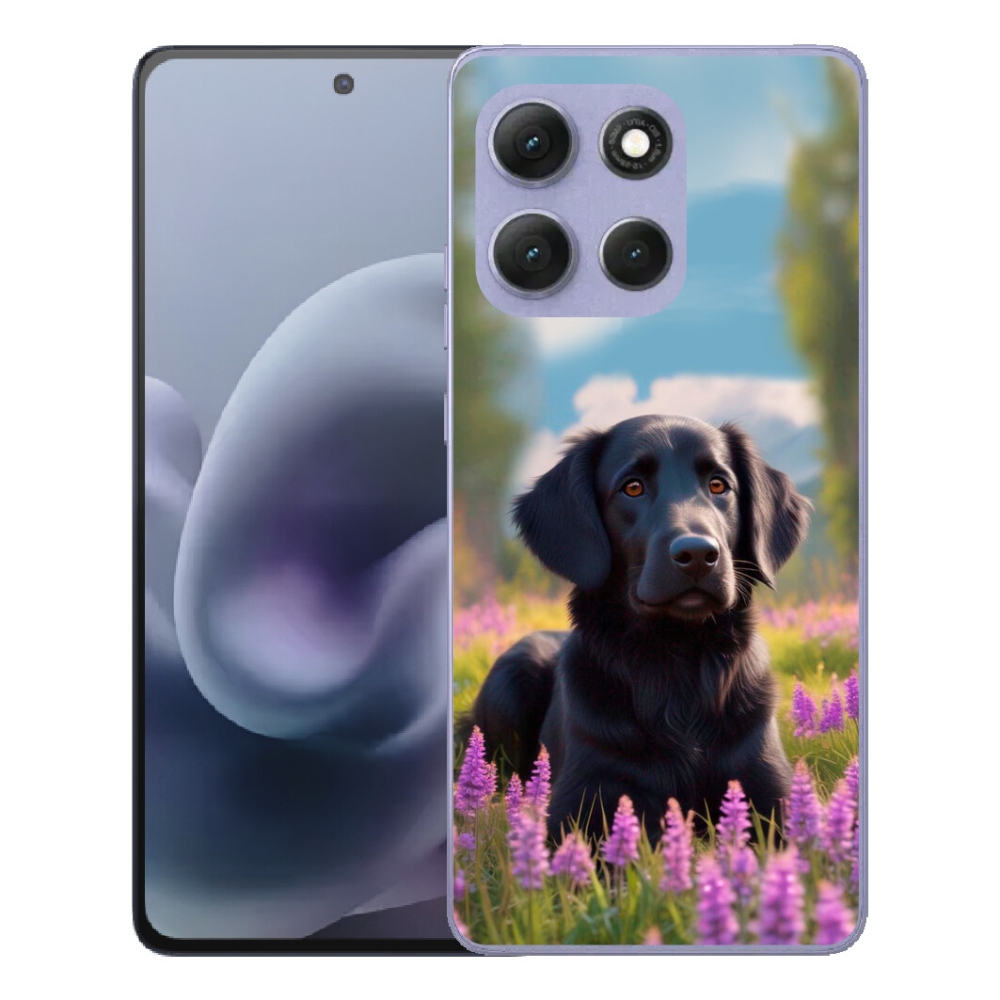 Gélový obal mmCase pre Motorola Moto G86 Power 5G – elegantný čierny retriever