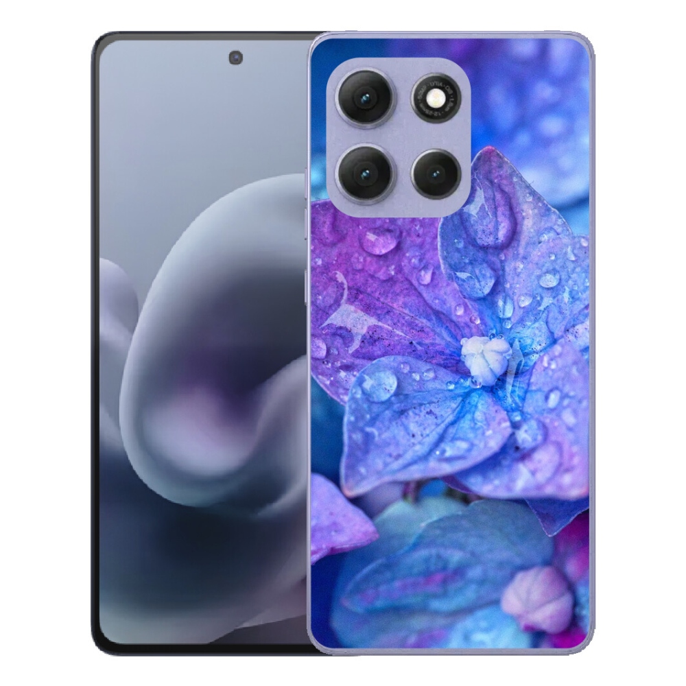 Gélový obal mmCase pre Motorola Moto G86 Power 5G – fialový kvet