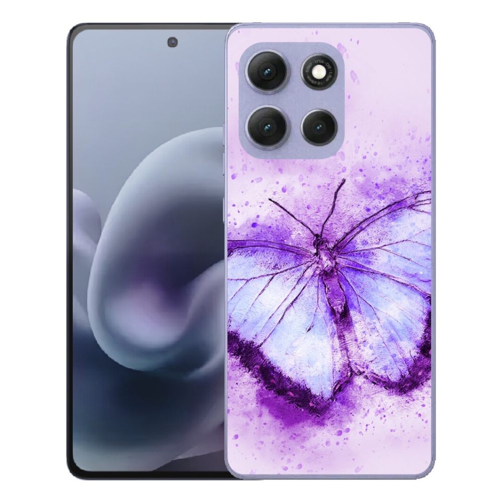 Gélový obal mmCase pre Motorola Moto G86 Power 5G – fialový motýľ