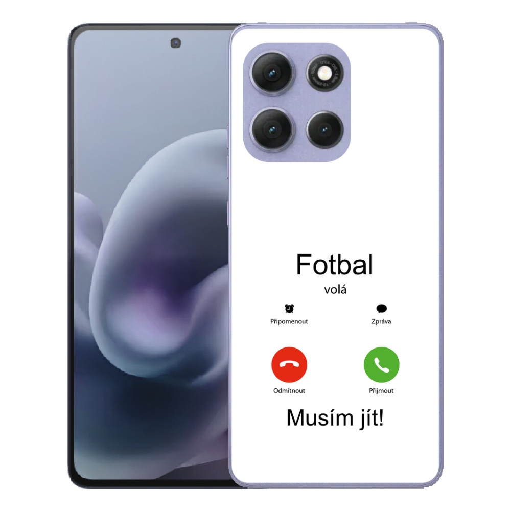 Gélové puzdro mmCase pre Motorola Moto G86 Power 5G – futbalový motív na bielom pozadí