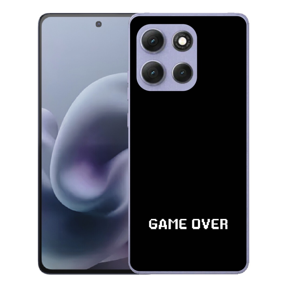 Gélový obal mmCase pre Motorola Moto G86 Power 5G – „game over“ na čiernom pozadí