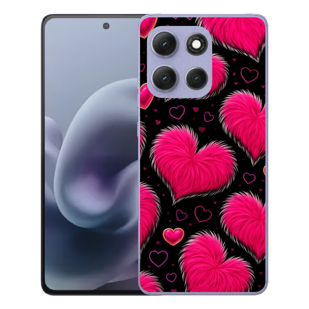 Gélový obal mmCase pre Motorola Moto G86 Power 5G – jemné srdiečka