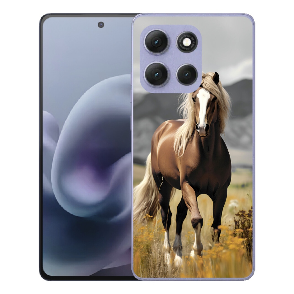 Gélový obal mmCase na Motorola Moto G86 Power 5G – hnedý kôň 1