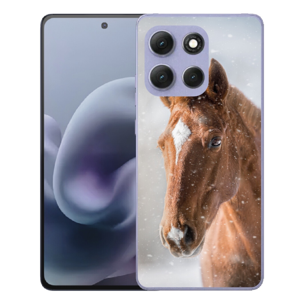 Gélový obal mmCase pre Motorola Moto G86 Power 5G – hnedý kôň 2