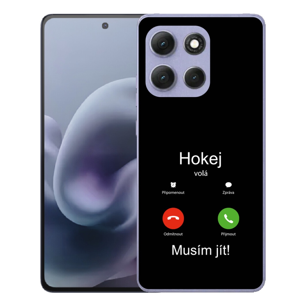 Gélový obal mmCase pre Motorola Moto G86 Power 5G – motív hokeja na čiernom pozadí