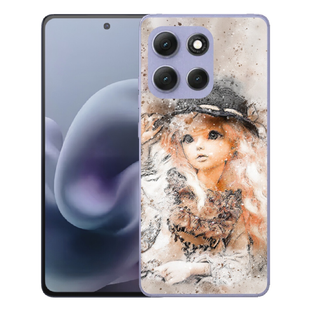 Gélový obal mmCase na Motorola Moto G86 Power 5G – dievčatko s klobúkom