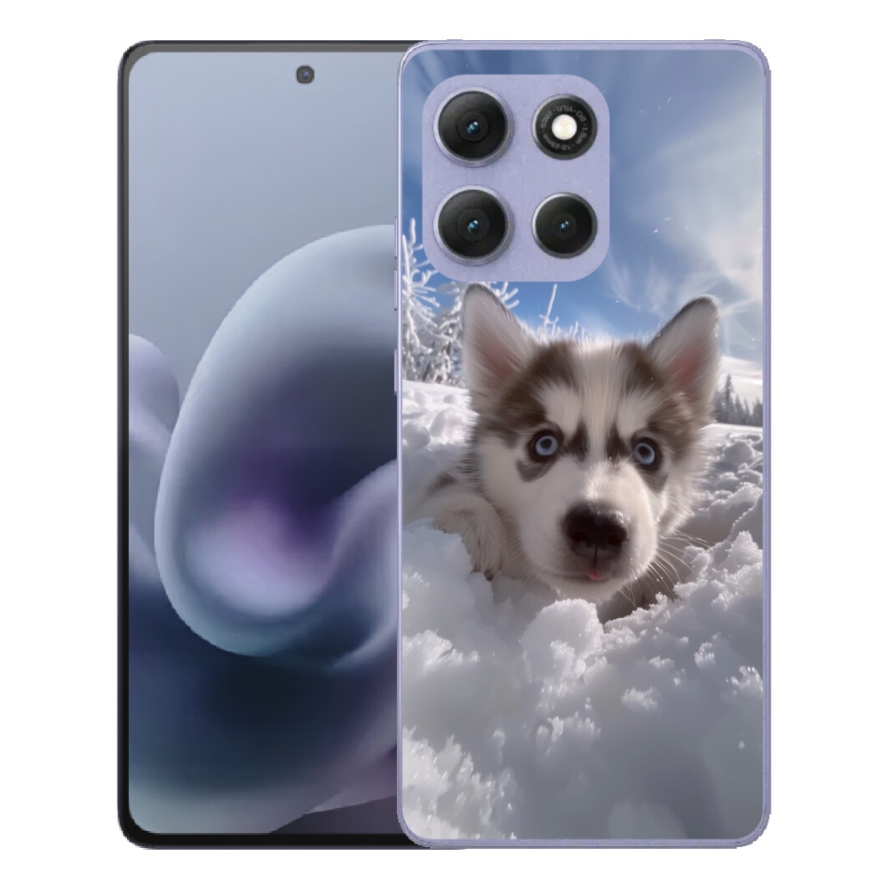 Gélový obal mmCase pre Motorola Moto G86 Power 5G – husky v snehu