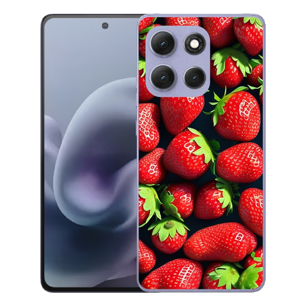 Gélový obal mmCase pre Motorola Moto G86 Power 5G – jahody