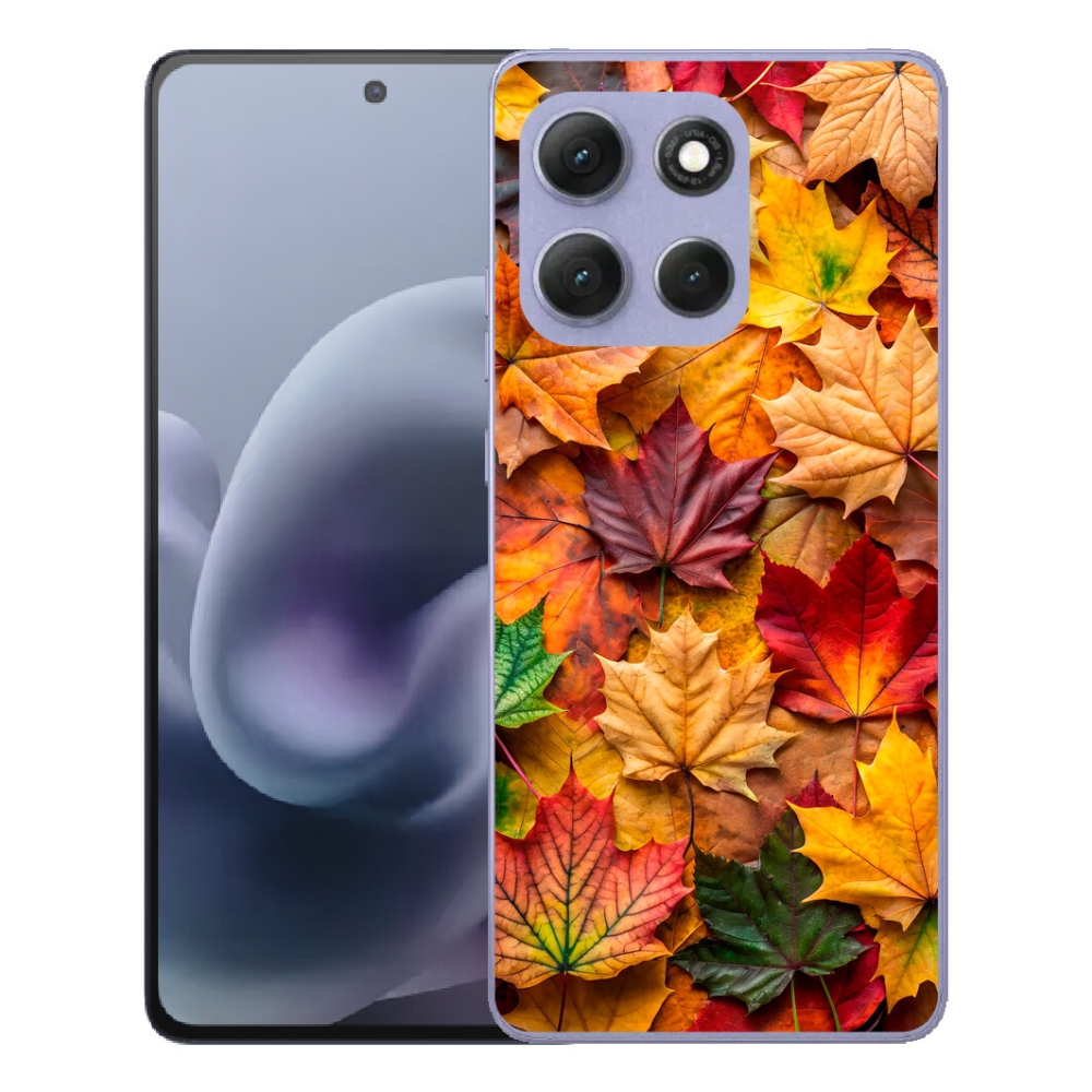 Gélový obal mmCase pre Motorola Moto G86 Power 5G – javorové listy 2