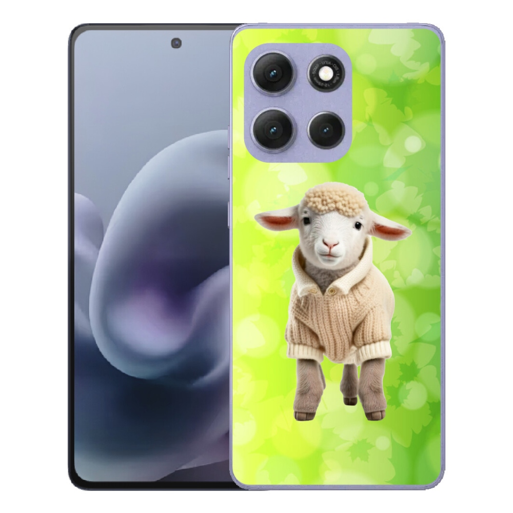 Gélový obal mmCase pre Motorola Moto G86 Power 5G – jahniatko v svetri