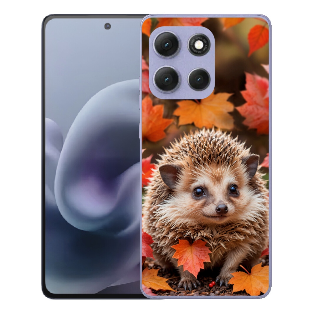 Gélový obal mmCase pre Motorola Moto G86 Power 5G – ježko v lístí