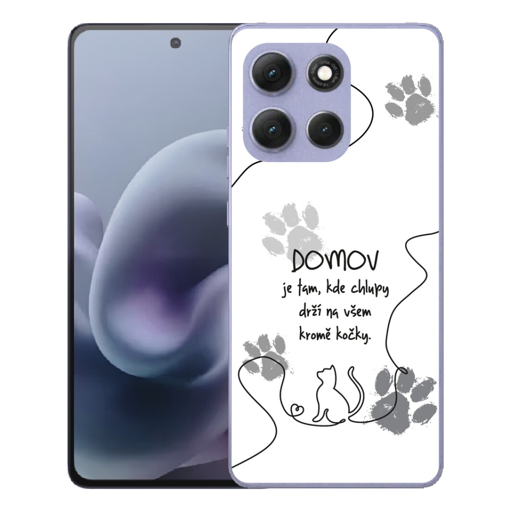 Gélový obal mmCase pre Motorola Moto G86 Power 5G – motív mačky na bielom pozadí