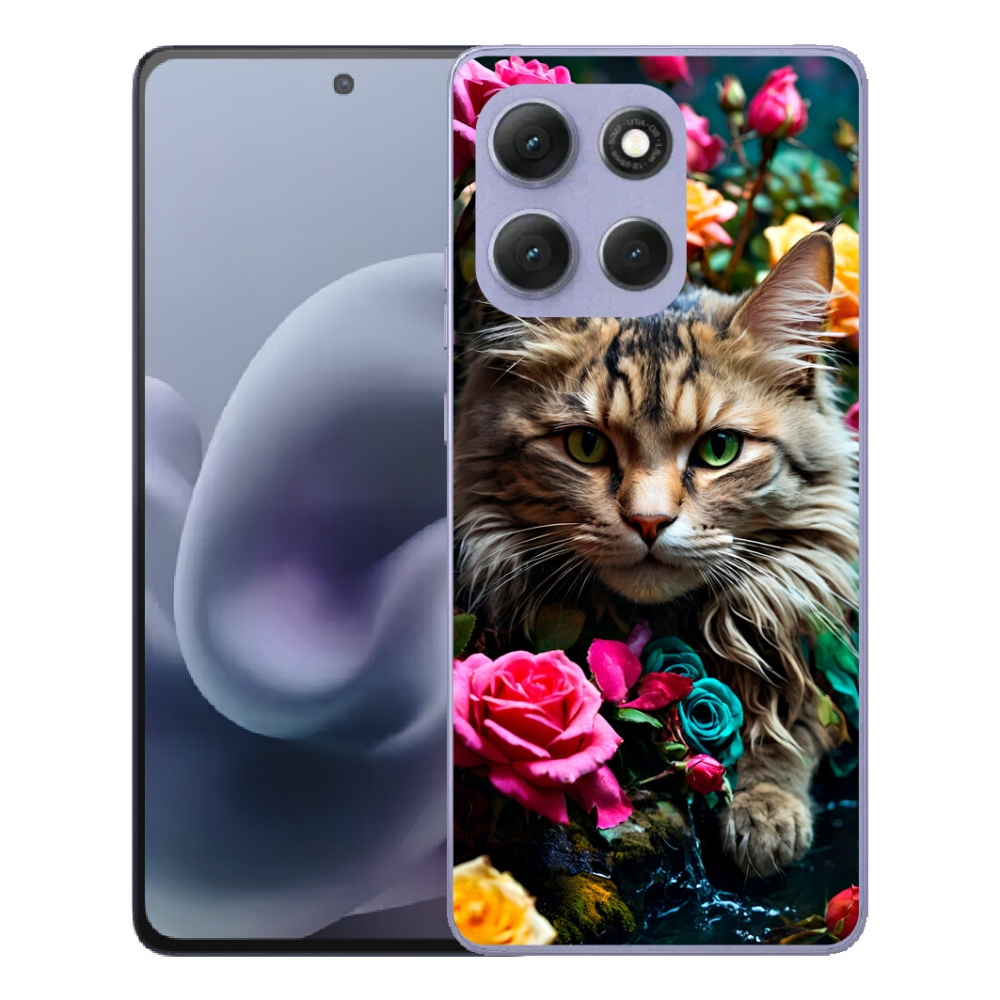 Gélový obal mmCase pre Motorola Moto G86 Power 5G – mačací vzhľad 2