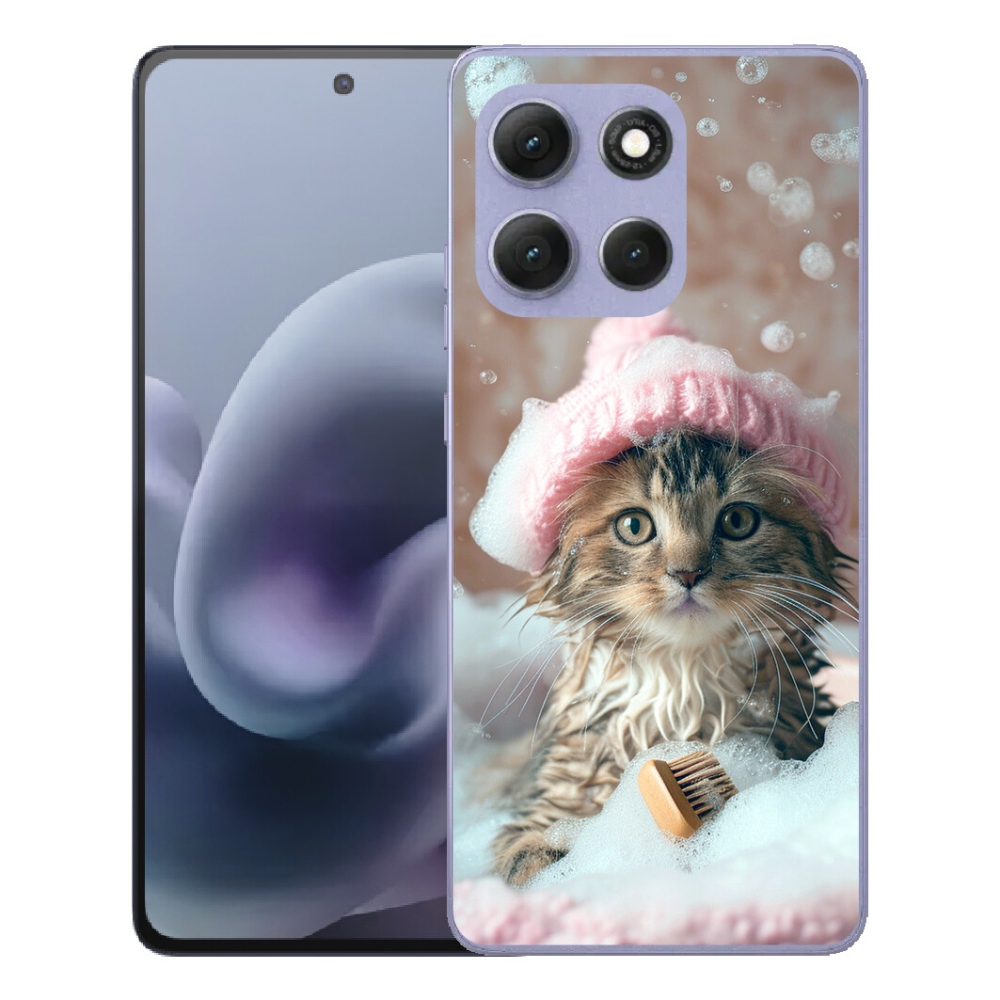 Gélový obal mmCase pre Motorola Moto G86 Power 5G – mačiatko a kúpeľ