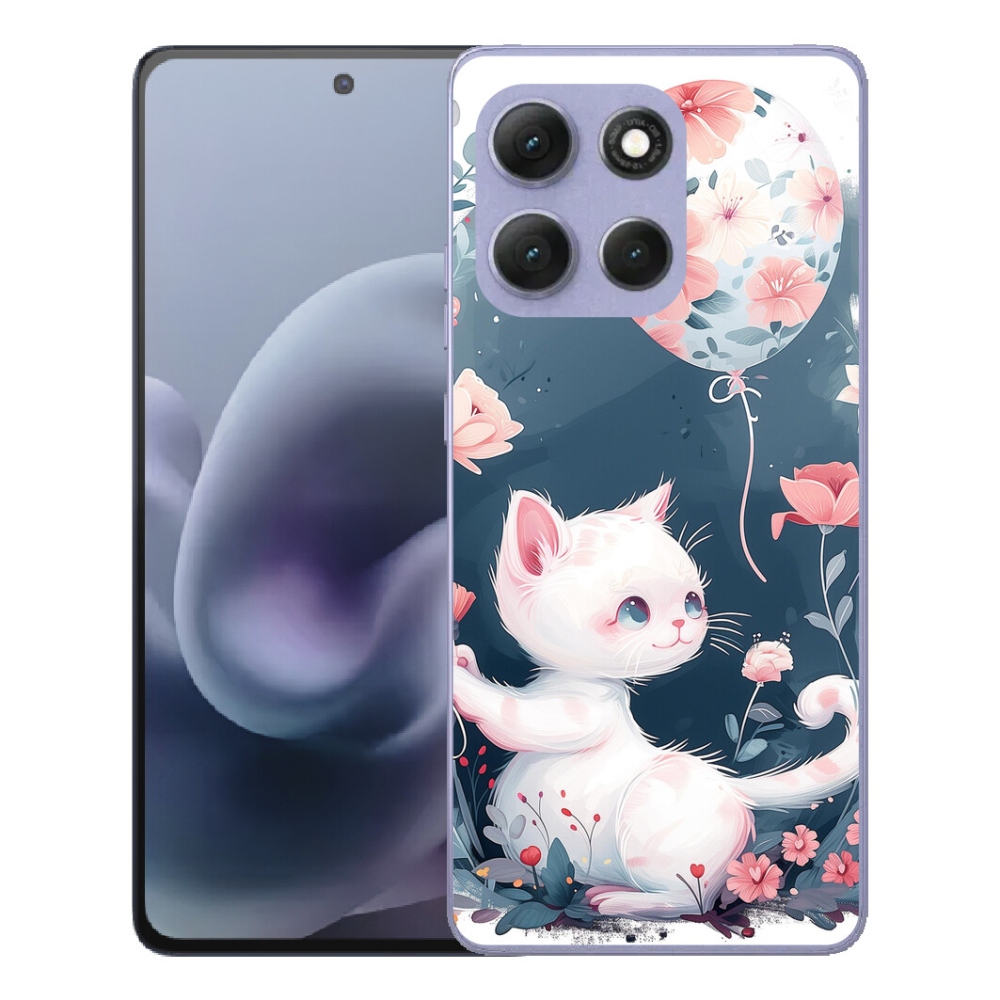 Gélový obal mmCase pre Motorola Moto G86 Power 5G – mačiatko s balónikom