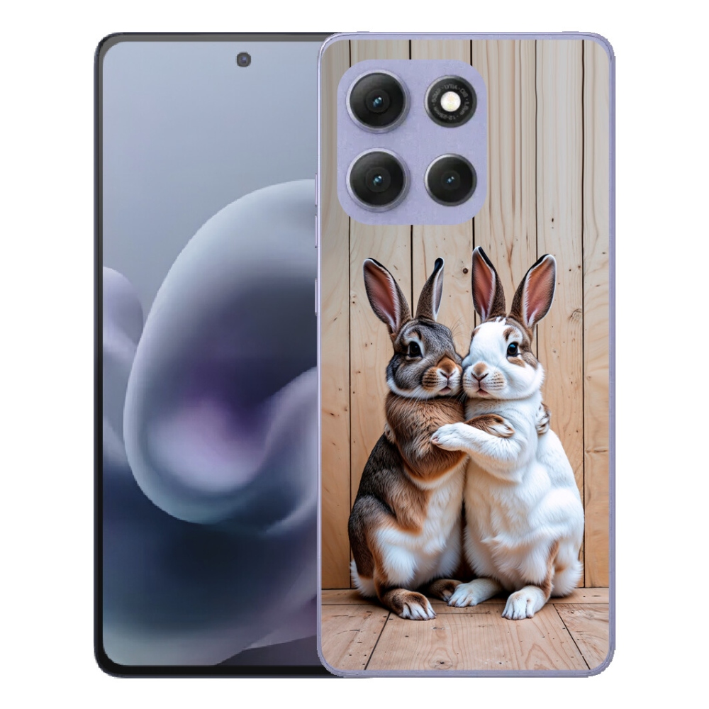 Gélový obal mmCase pre Motorola Moto G86 Power 5G – králičia dvojica