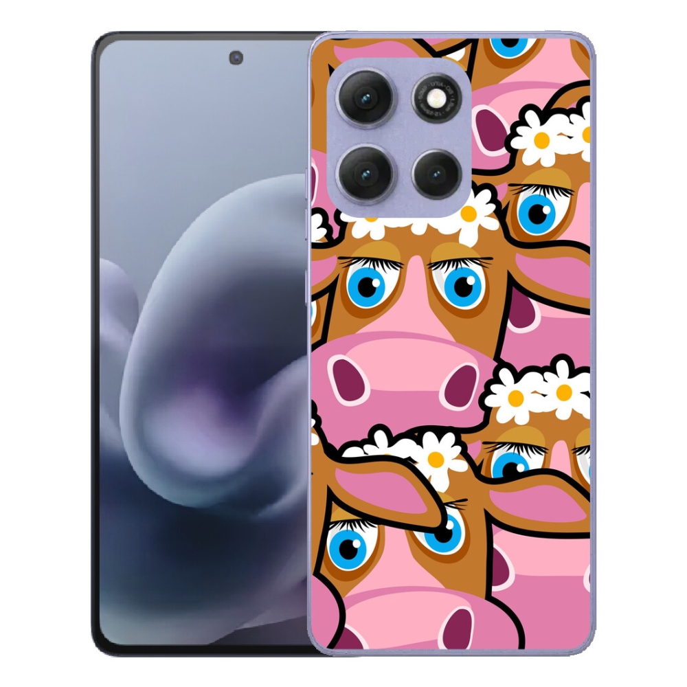 Gélový obal mmCase na Motorola Moto G86 Power 5G – kreslené kravičky