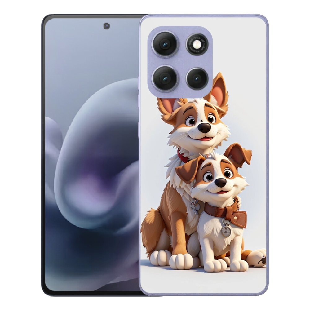 Gélový obal mmCase na Motorola Moto G86 Power 5G – kreslené psíky