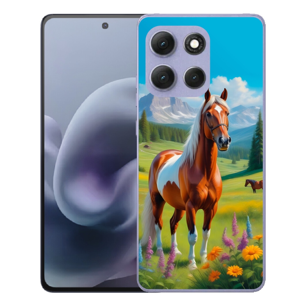 Gélový obal mmCase pre Motorola Moto G86 Power 5G – kôň na lúke