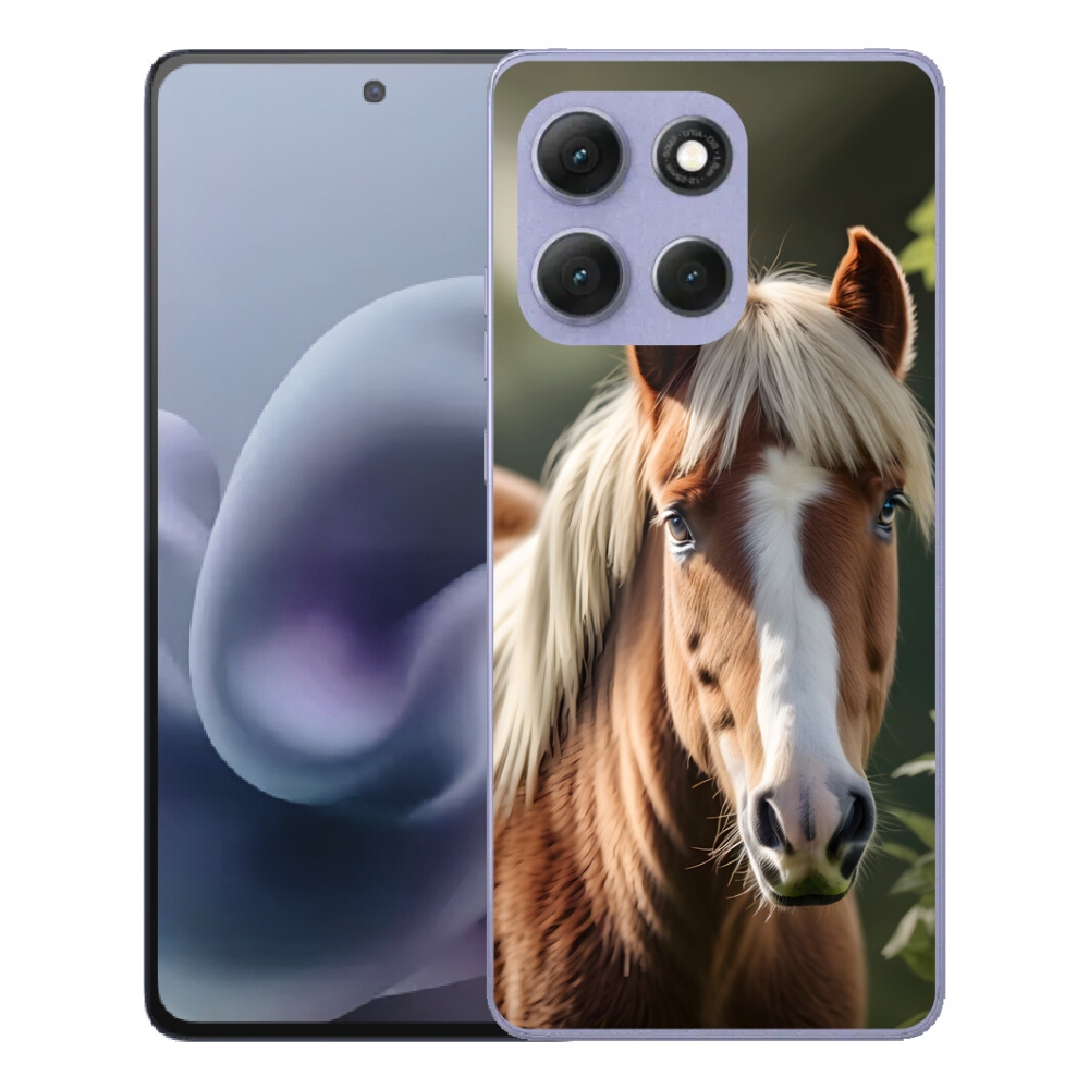 Gélový obal mmCase pre Motorola Moto G86 Power 5G – kôň so svetlou hrivou