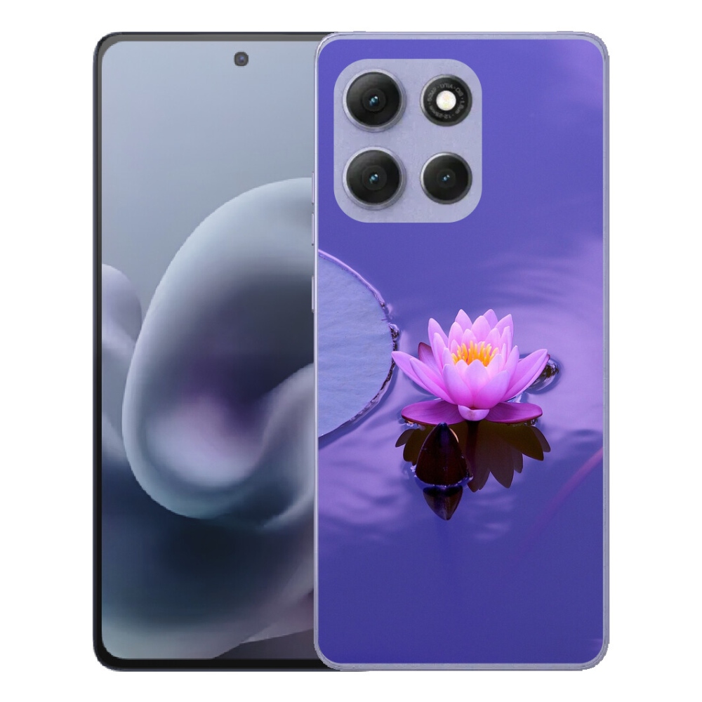 Gélový obal mmCase pre Motorola Moto G86 Power 5G – kvet na hladine