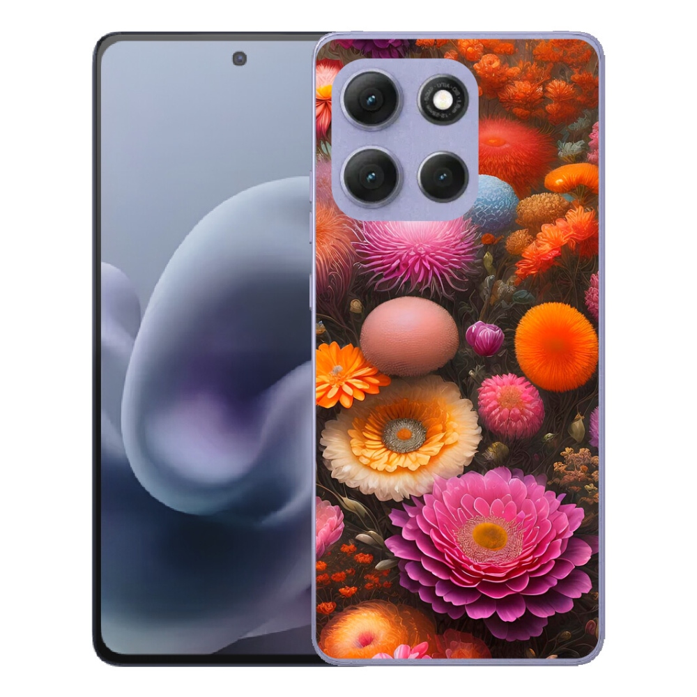 Gélový obal mmCase pre Motorola Moto G86 Power 5G – kvetinová kompozícia