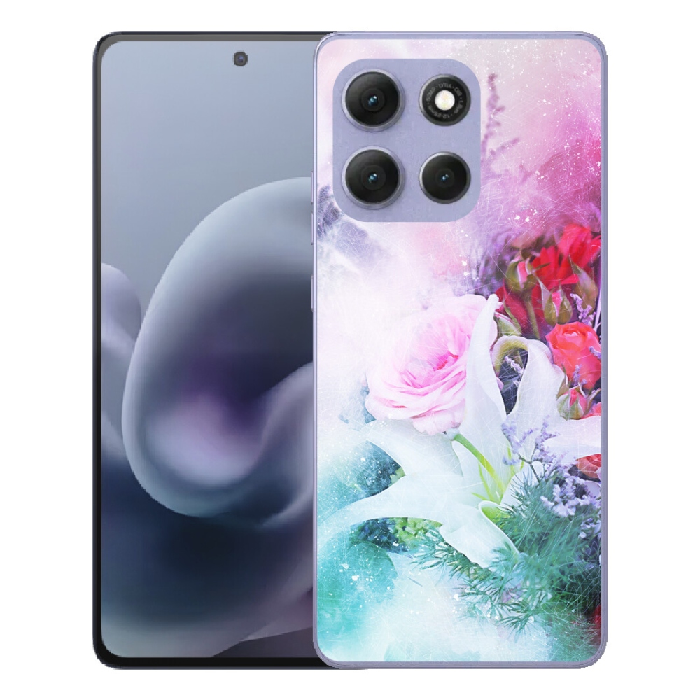 Gélový obal mmCase pre Motorola Moto G86 Power 5G – kvety 4