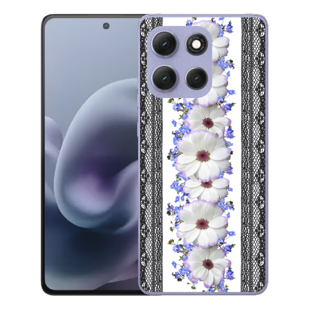 Gélový obal mmCase pre Motorola Moto G86 Power 5G – kvety 8
