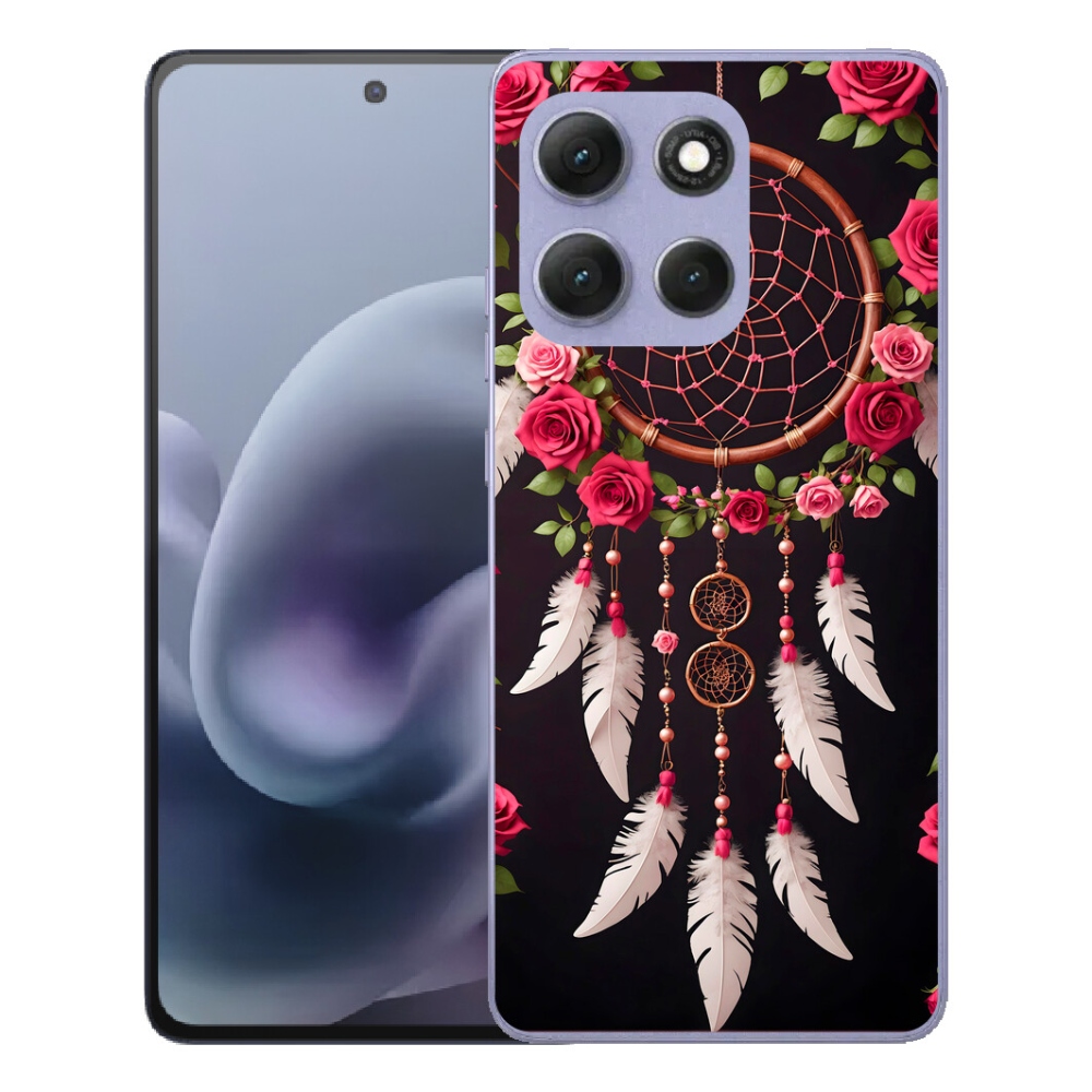 Gélový obal mmCase pre Motorola Moto G86 Power 5G – lapač snov s ružami