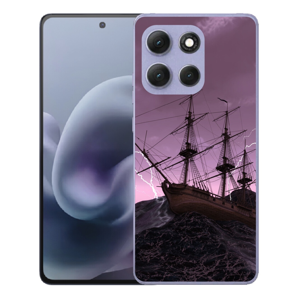 Gélový obal mmCase pre Motorola Moto G86 Power 5G – loď v búrke