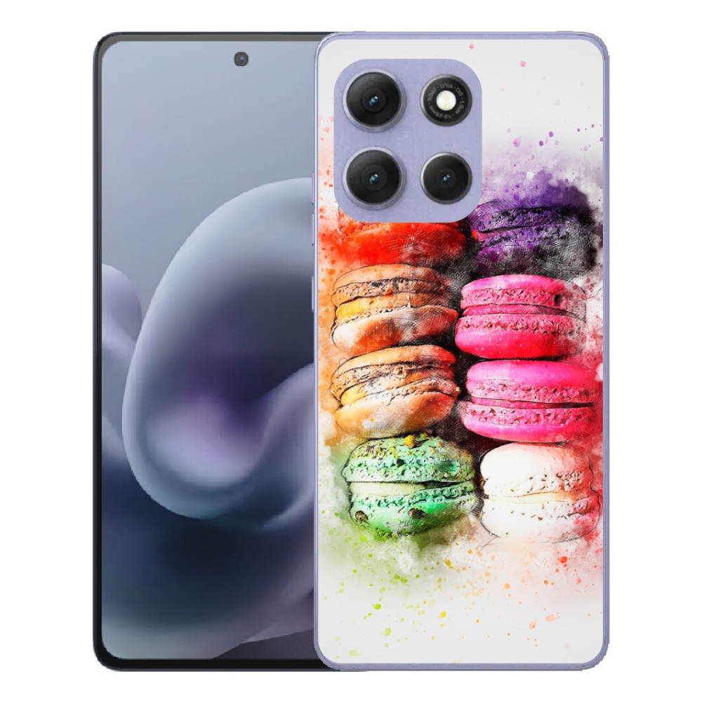 Gélový obal mmCase pre Motorola Moto G86 Power 5G – makrónky