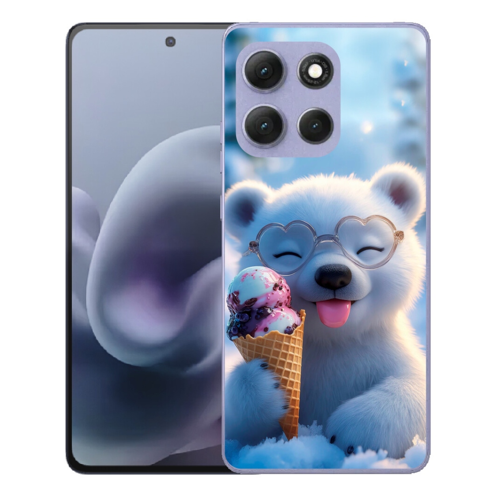 Gélový obal mmCase na Motorola Moto G86 Power 5G – medvedík so zmrzlinou