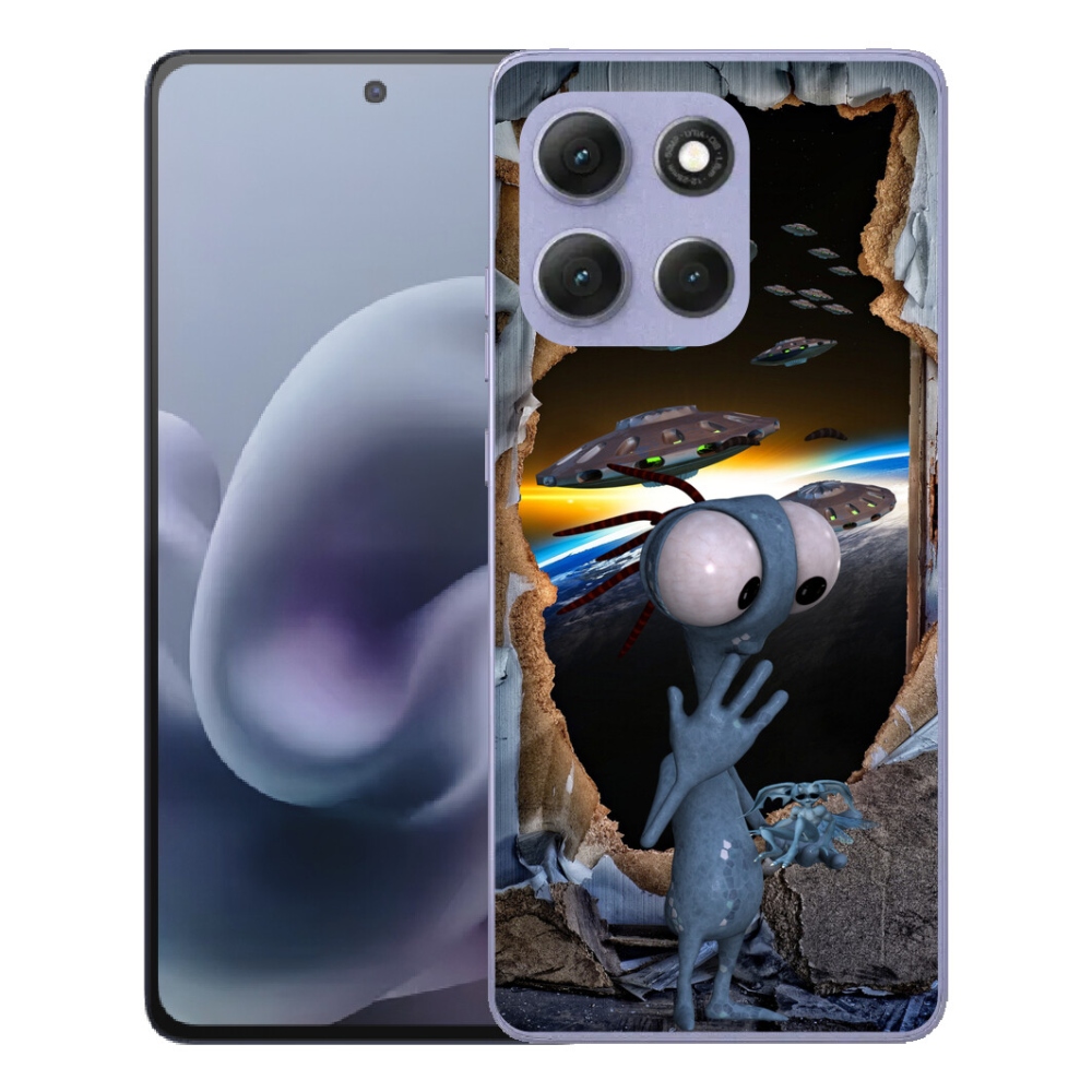 Gélový obal mmCase pre Motorola Moto G86 Power 5G – mimozemšťan