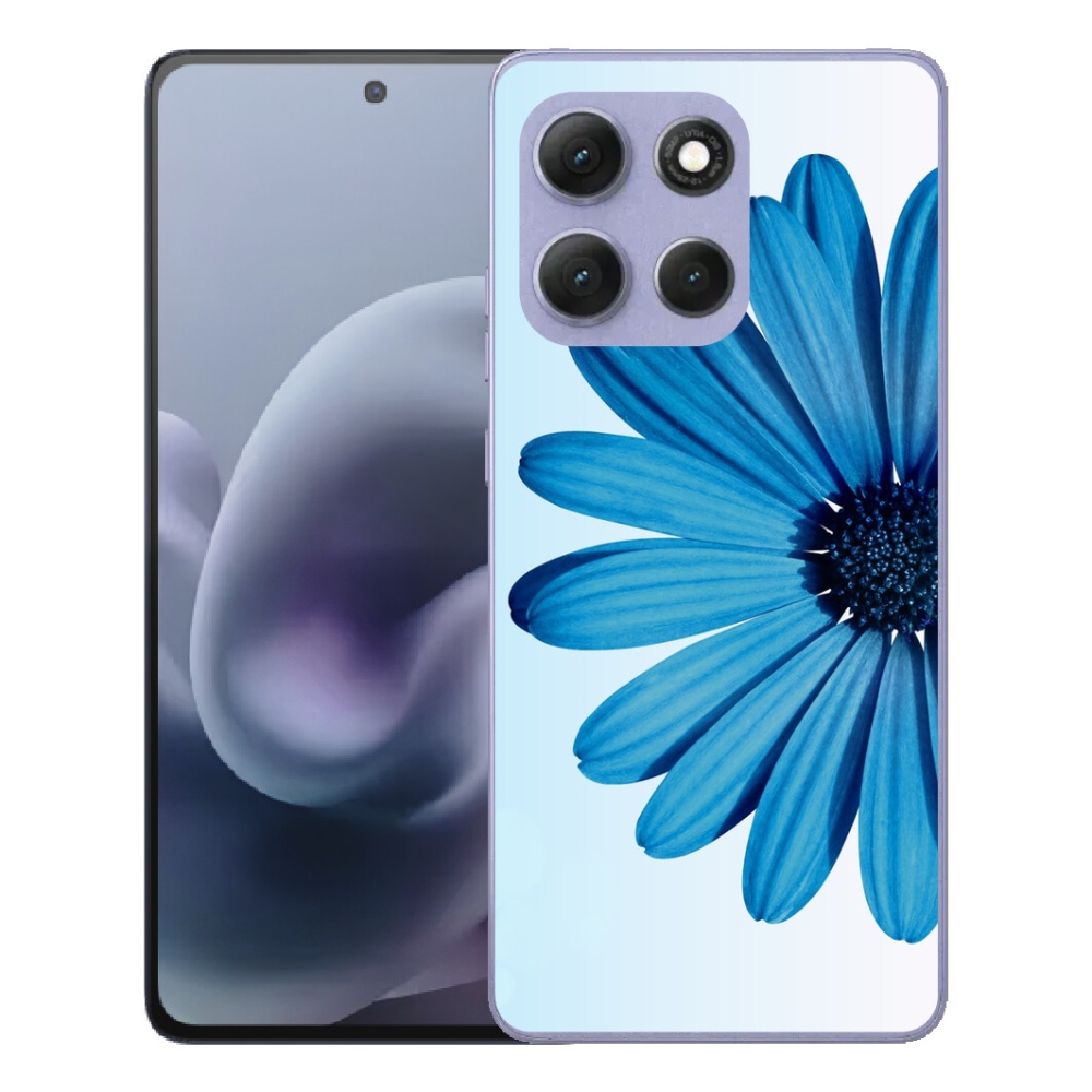 Gélový obal mmCase pre Motorola Moto G86 Power 5G – modrá margarétka