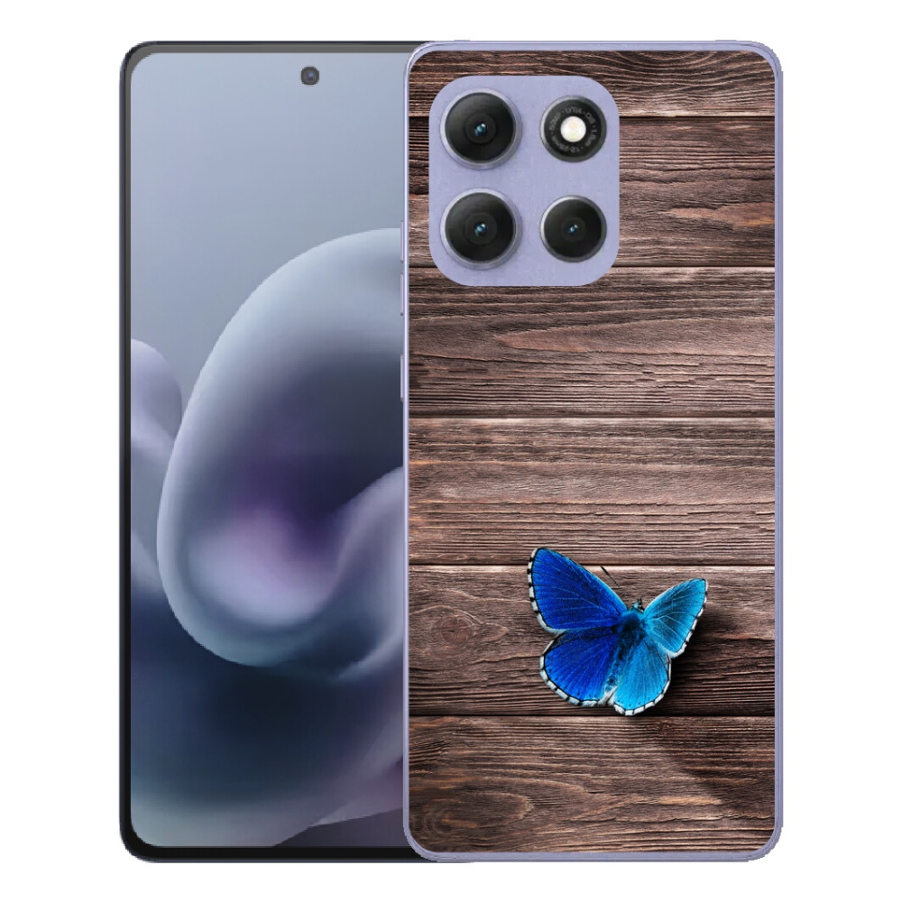 Gélový obal mmCase pre Motorola Moto G86 Power 5G – modrý motýľ 1