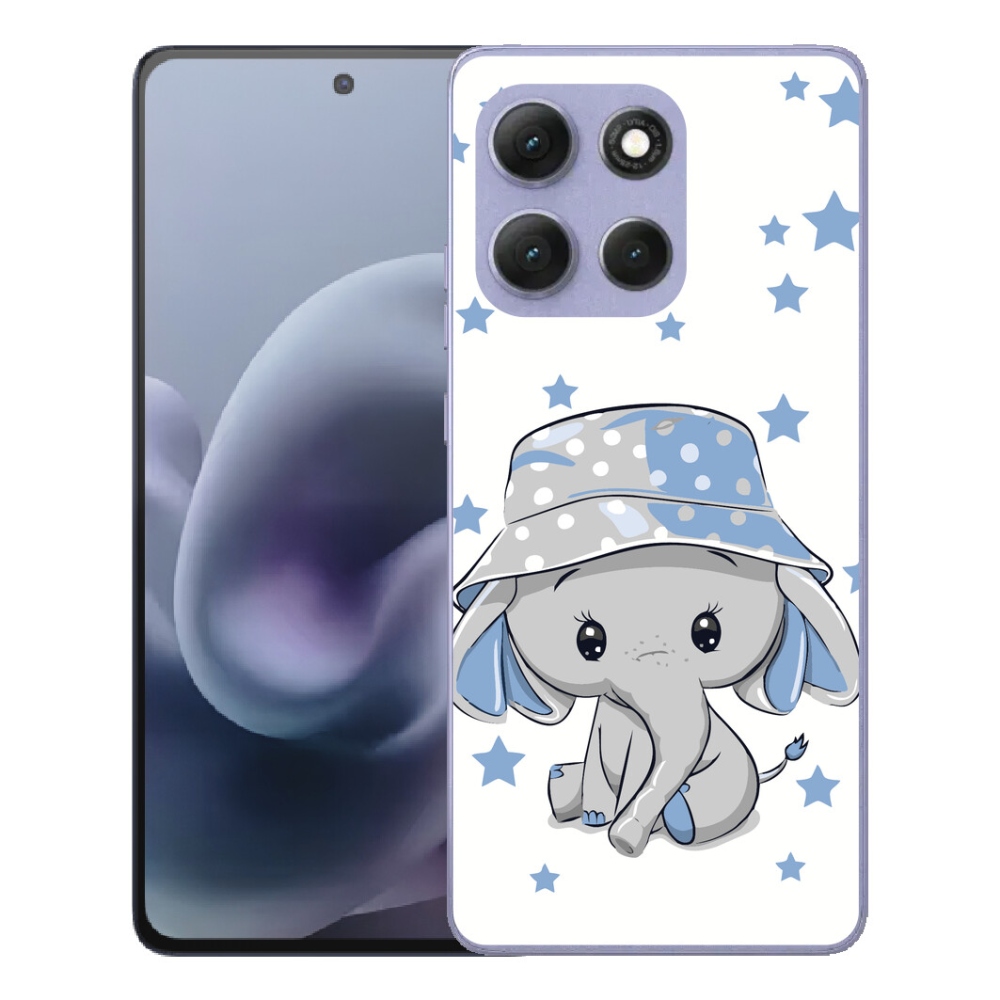 Gélový obal mmCase pre Motorola Moto G86 Power 5G – modrý slon