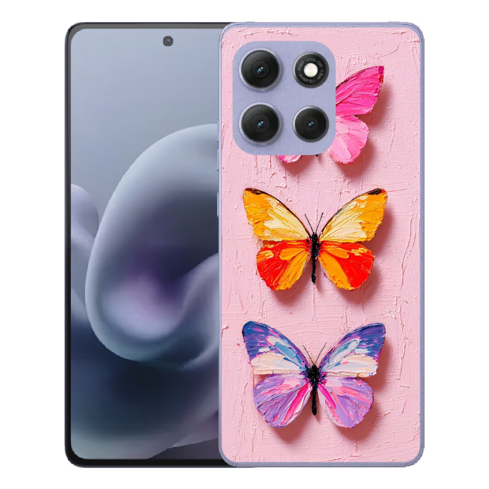 Gélový obal mmCase pre Motorola Moto G86 Power 5G – motýľová trojica