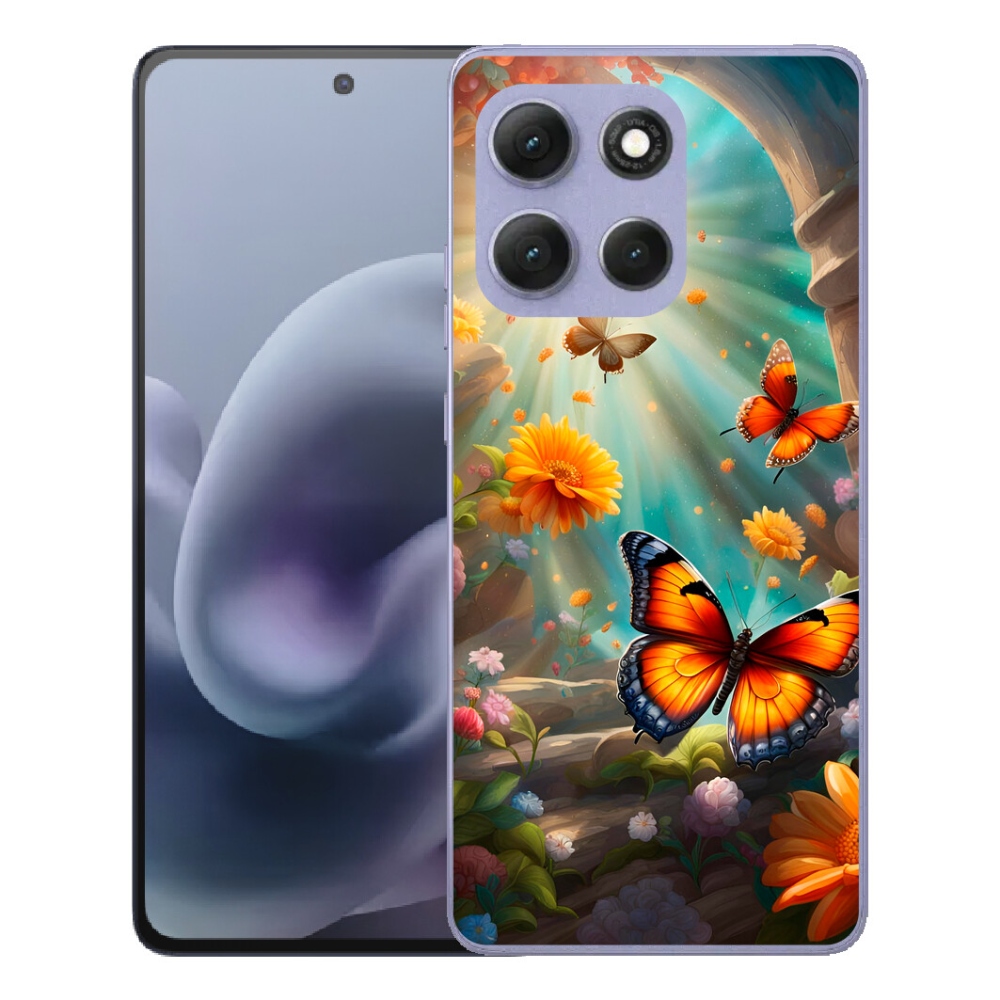 Gélový obal mmCase pre Motorola Moto G86 Power 5G – motýlia záhrada 2