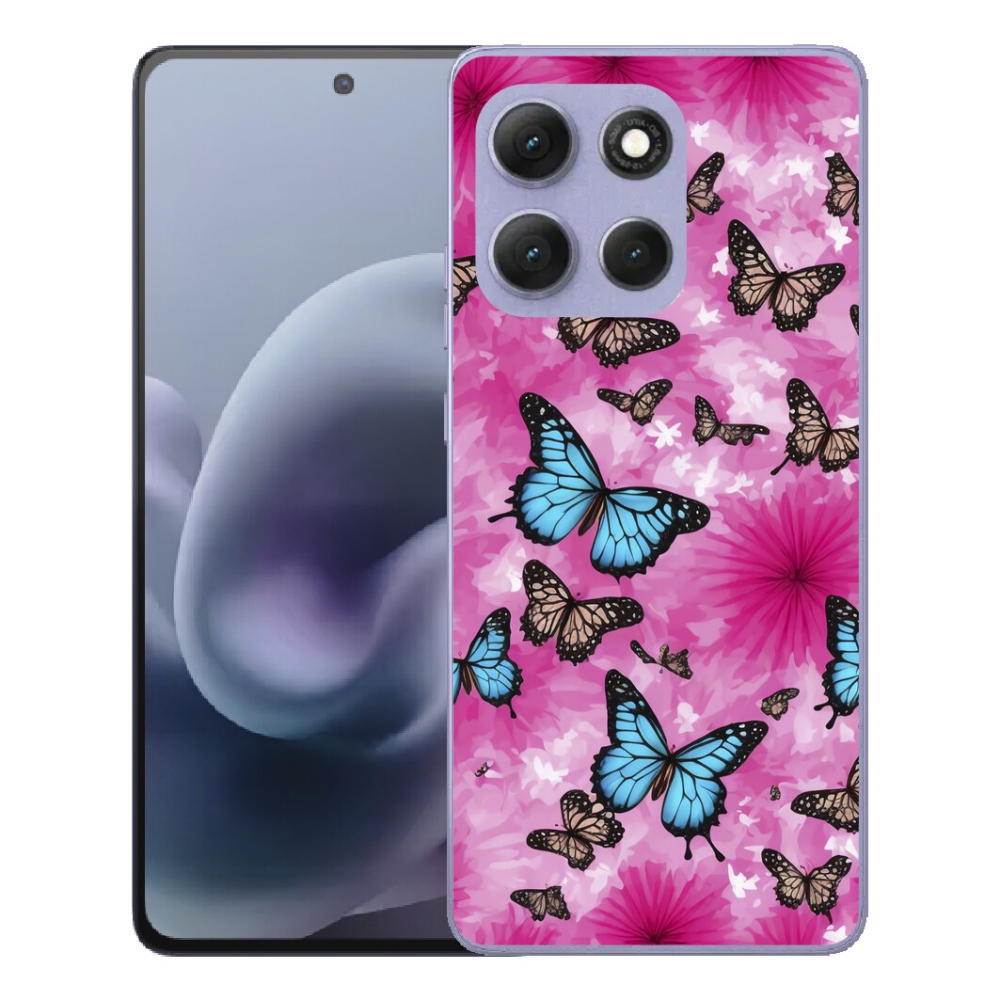 Gélový obal mmCase pre Motorola Moto G86 Power 5G – motýlia záhrada